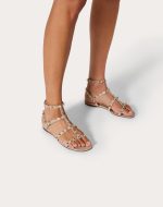 ROCKSTUD FLAT CALFSKIN SANDAL WITH STRAPS - Image 2
